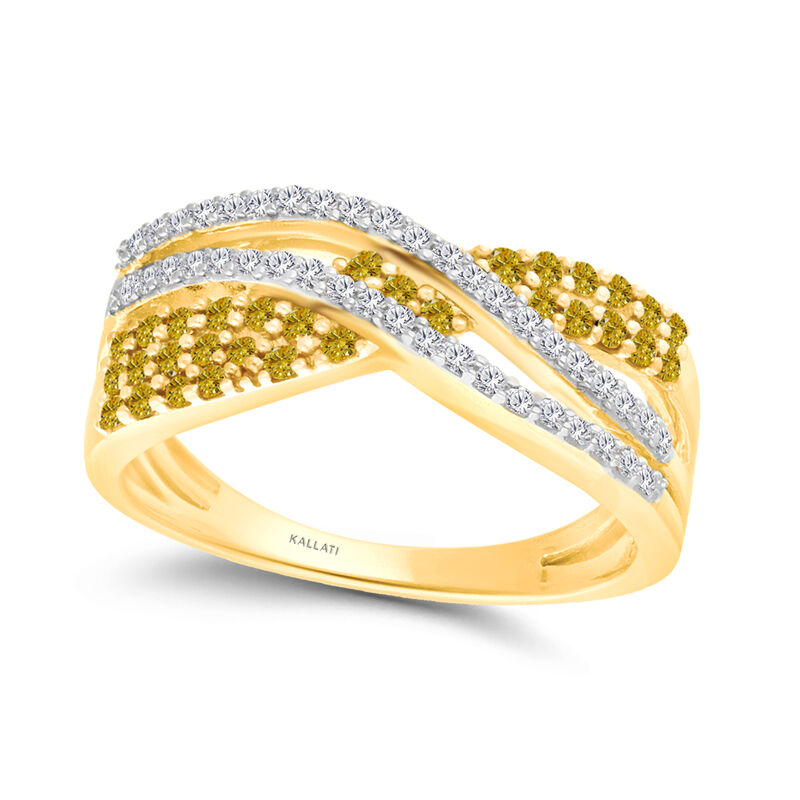 Diamond 3/5ctw Bypass Fashion Ring in 14k Yellow Gold image number null